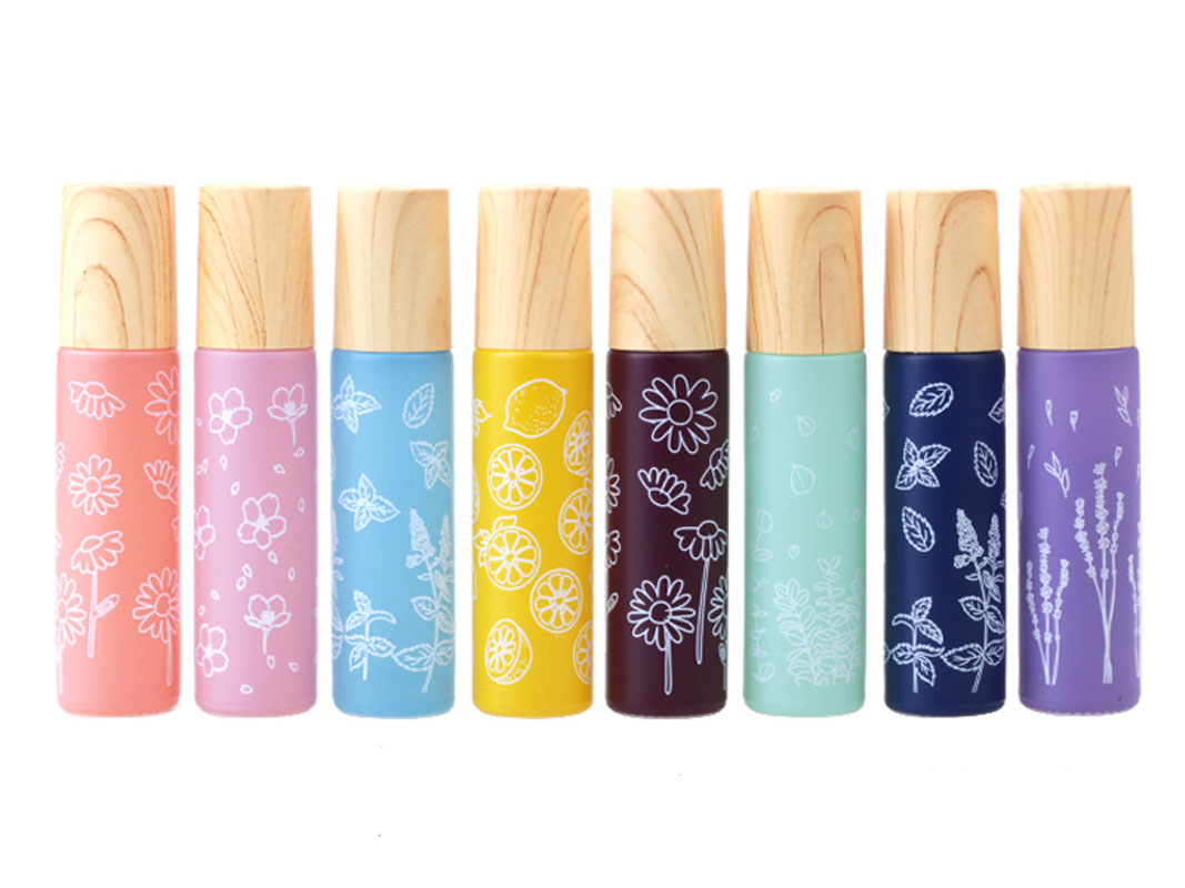 Attar Oil Roll On - 8X 10ML 마카롱 꽃 유리 에센셜