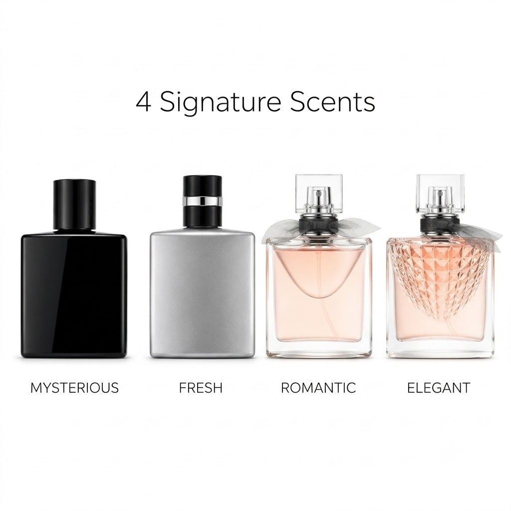 The Collection Perfume Fragrance - 여성과 남성을 위한 4종 향수 세트,