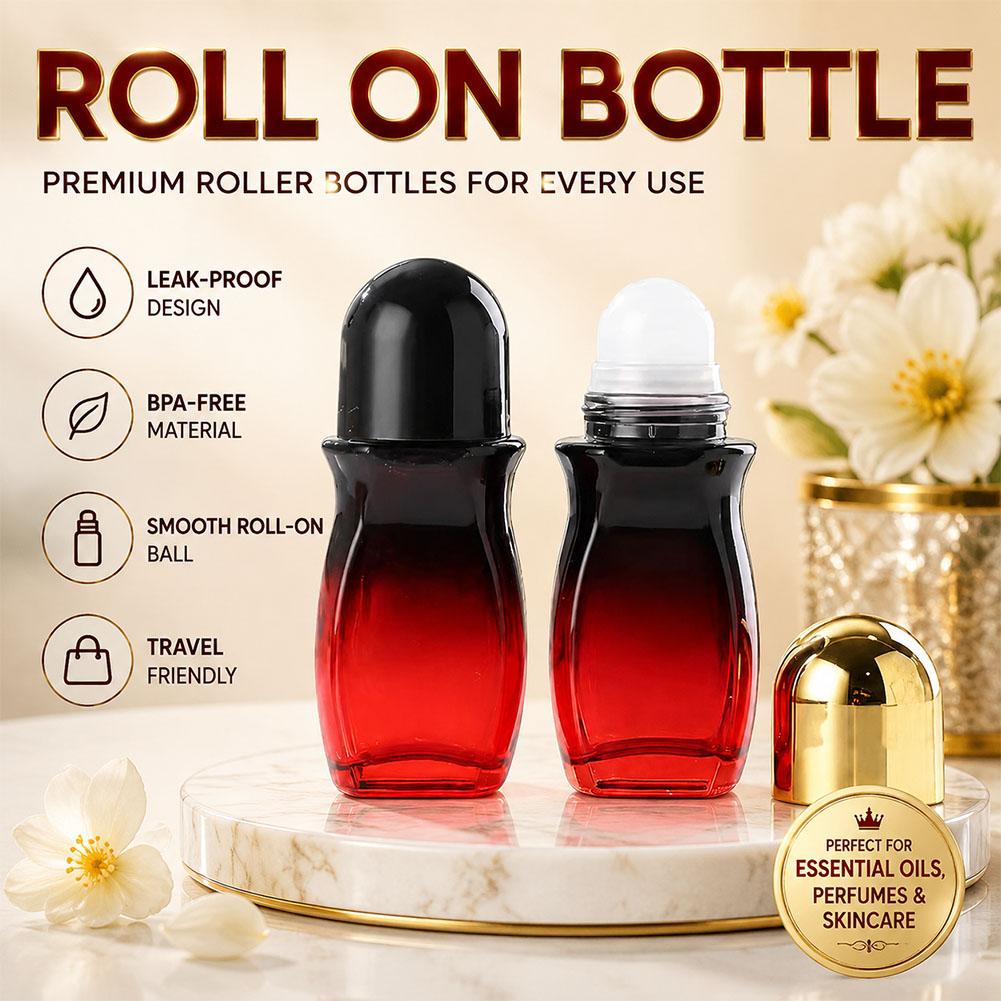 Attar Oil Roll On - 업그레이드된 두꺼운 유리 롤러 병, 빈