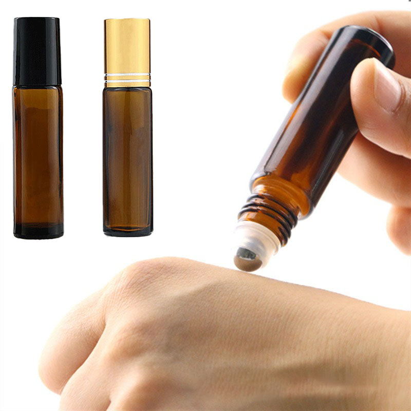 Attar Oil Roll On - 5PCS 10/15ml 앰버 유리 빈 롤온