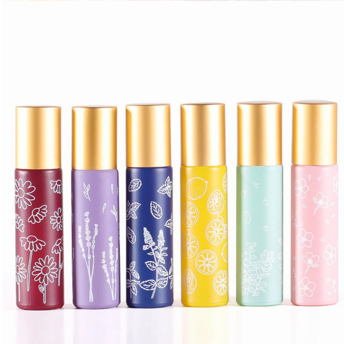 6X 12X 10ML 마카롱 유리 롤 병에 스틸 롤러  - Attar Oil Roll On 리뷰 및 가격