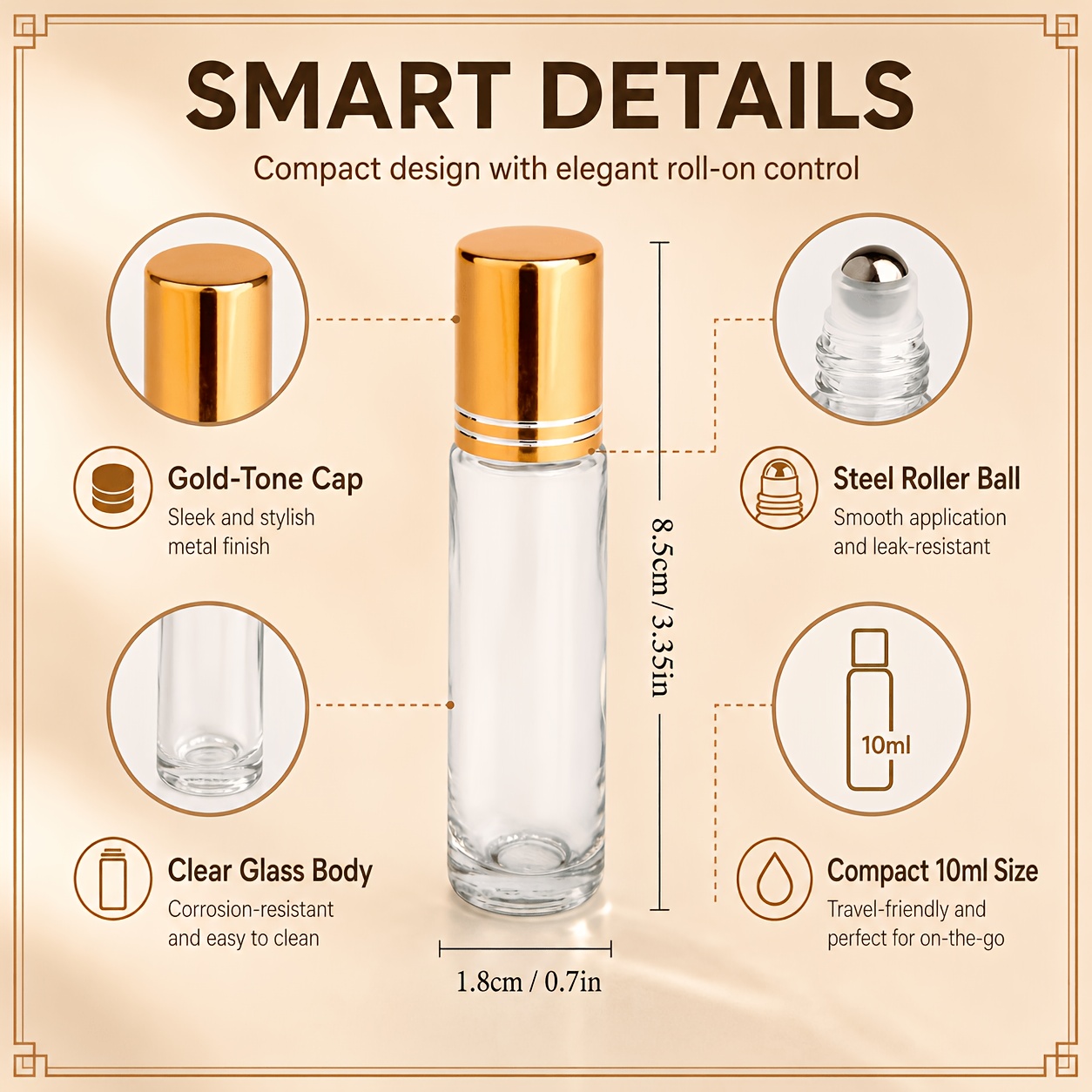 7/14pcs 유리 롤온 병 10ml 빈 에센셜 오일  - Attar Oil Roll On 리뷰 및 가격
