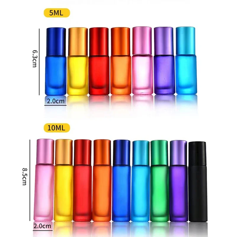 5Pcs 5ml 10ml 휴대용 젖빛 유리 에센셜 오일 - Attar Oil Roll On 리뷰 및 가격