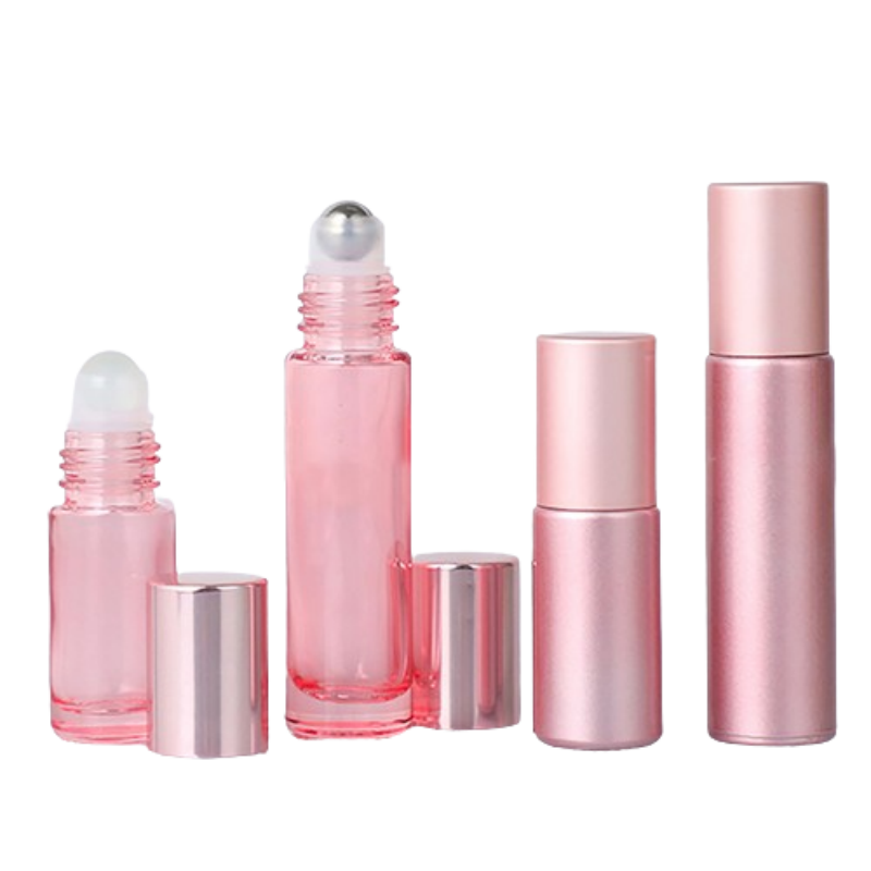 핑크 유리 롤 온 병 에센셜 오일 립 글로스 리필 튜브 - Attar Oil Roll On 리뷰 및 가격