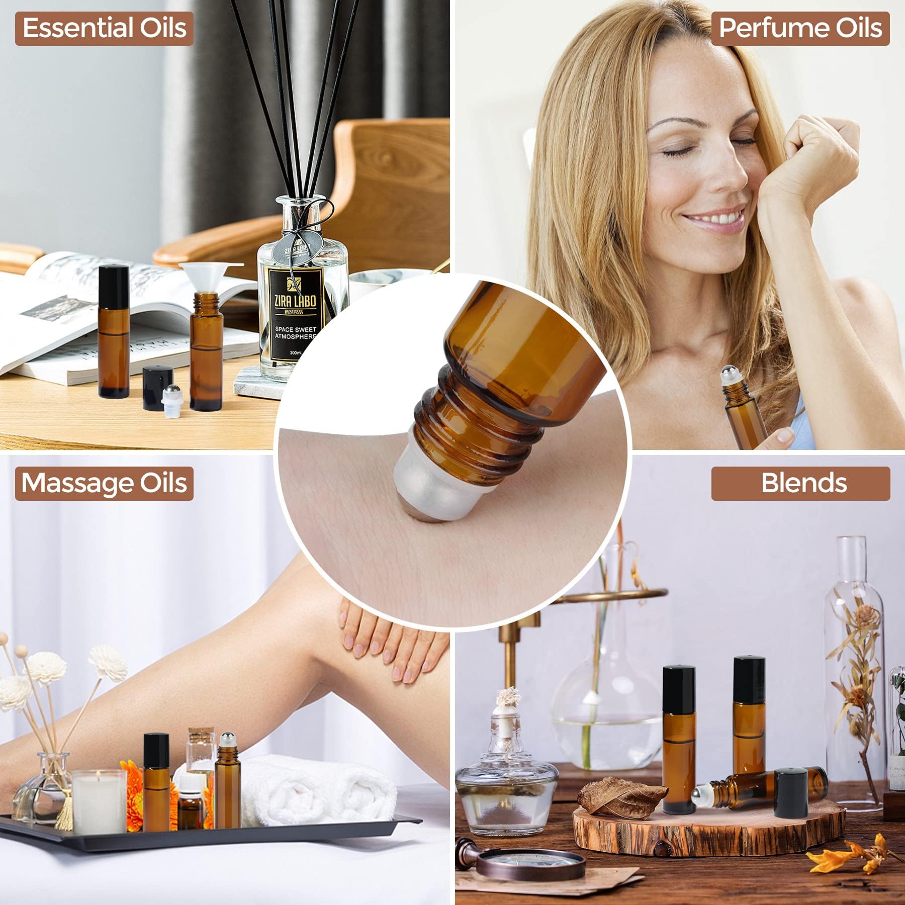 8/30pcs 유리 롤 온 병 10ml 빈 에센셜 오일 - Attar Oil Roll On 리뷰 및 가격