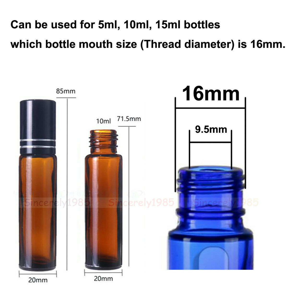 10X 100X 천연 대나무 뚜껑(캡) 16mm 5ml - Attar Oil Roll On 리뷰 및 가격