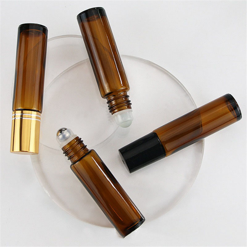 5PCS 10/15ml 앰버 유리 빈 롤온 병 에센셜  - Attar Oil Roll On 리뷰 및 가격