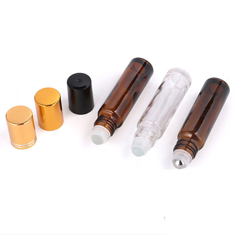 5PCS 10/15ml 앰버 유리 빈 롤온 병 에센셜  - Attar Oil Roll On 리뷰 및 가격
